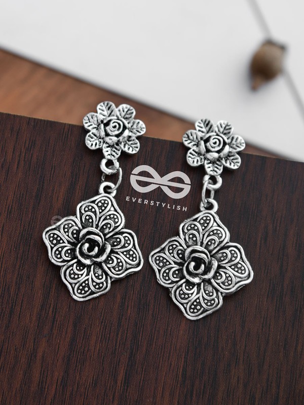 Mystique Magnificence ethnic ecstasy floral earrings
