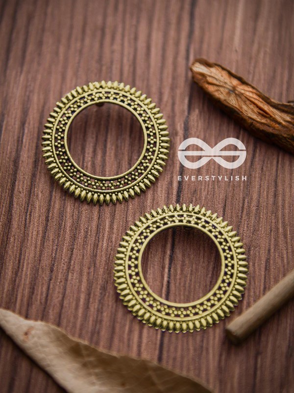 The Little Bohemian Sun (Golden) - Oxidised Boho Earrings