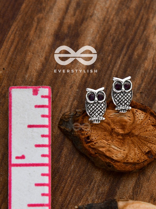The Little Embellished Owls - Tiny Trinket Earrings