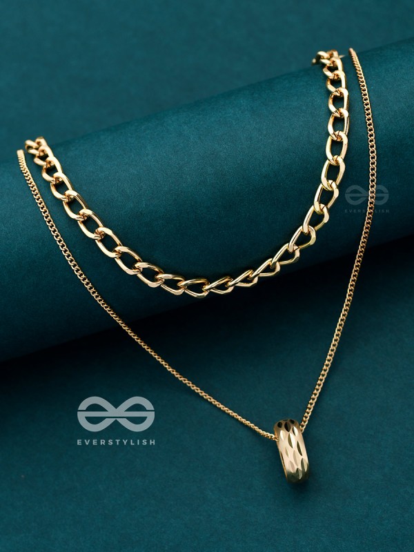 The Girl-Boss Statement - Golden Layered Neckpiece With Anti-Tarnish Coating 