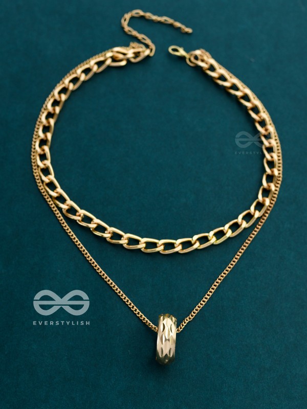 The Girl-Boss Statement - Golden Layered Neckpiece With Anti-Tarnish Coating 