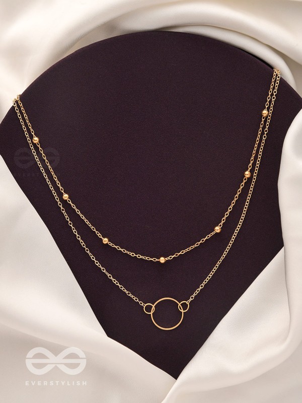 The Lavish Layers Of Elegance - Golden Multilayered Neckpiece With Anti-Tarnish Coating 