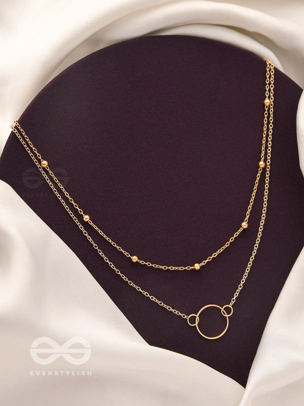 The Lavish Layers Of Elegance - Golden Multilayered Neckpiece With Anti-Tarnish Coating 