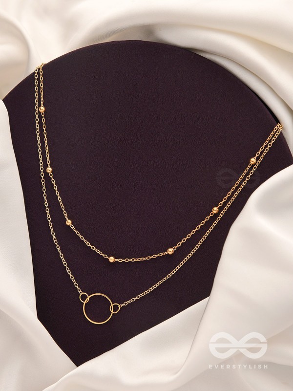 The Lavish Layers Of Elegance - Golden Multilayered Neckpiece With Anti-Tarnish Coating 