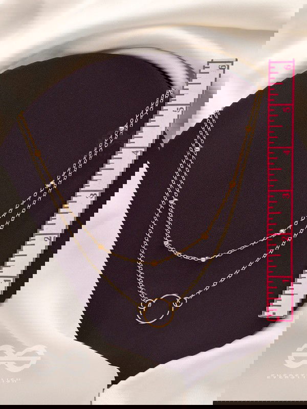 The Lavish Layers Of Elegance - Golden Multilayered Neckpiece With Anti-Tarnish Coating 