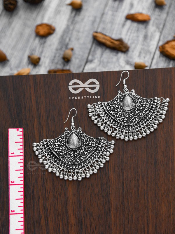 A Statement of Bohemian Elegance - Oxidised Boho Earrings