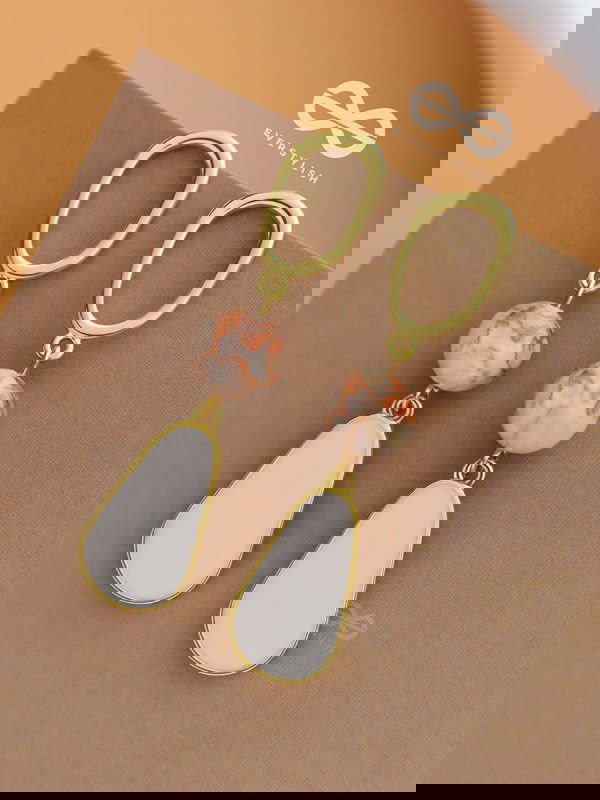 An Alluring Charm - Golden Statement Danglers