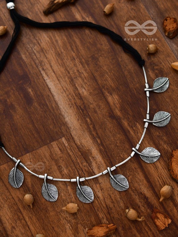The Bohemian Leaflet Neckpiece - Oxidised Boho Collection