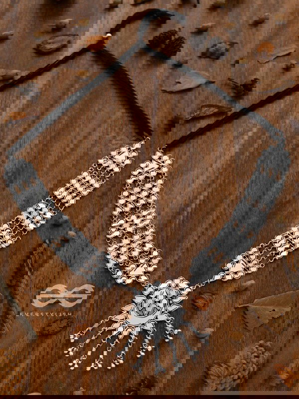 Simply a Class Apart - Gorgeous Statement Mirror Neckpiece And Earrings Set