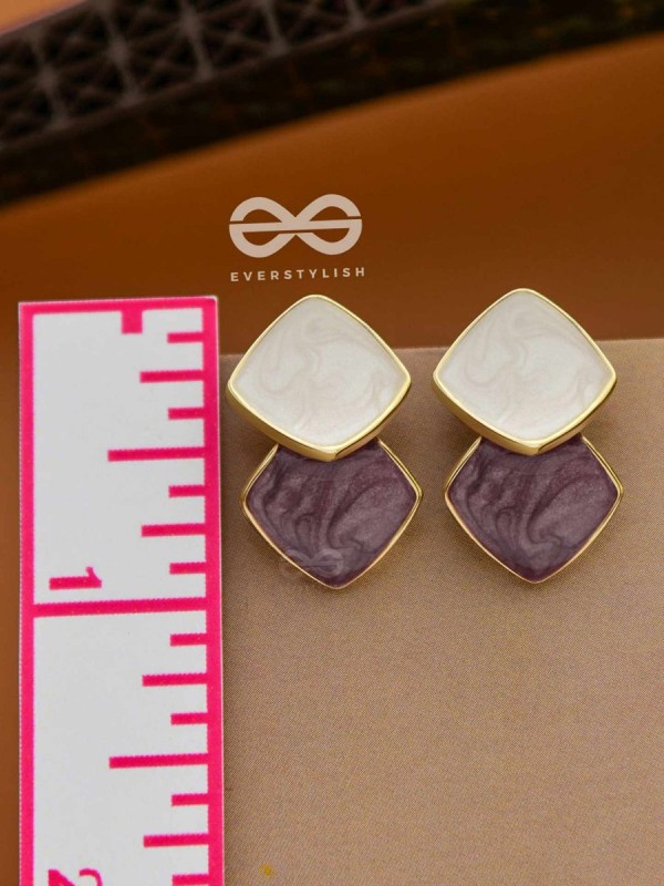 A Classy Delight - Statement Enamelled Earrings