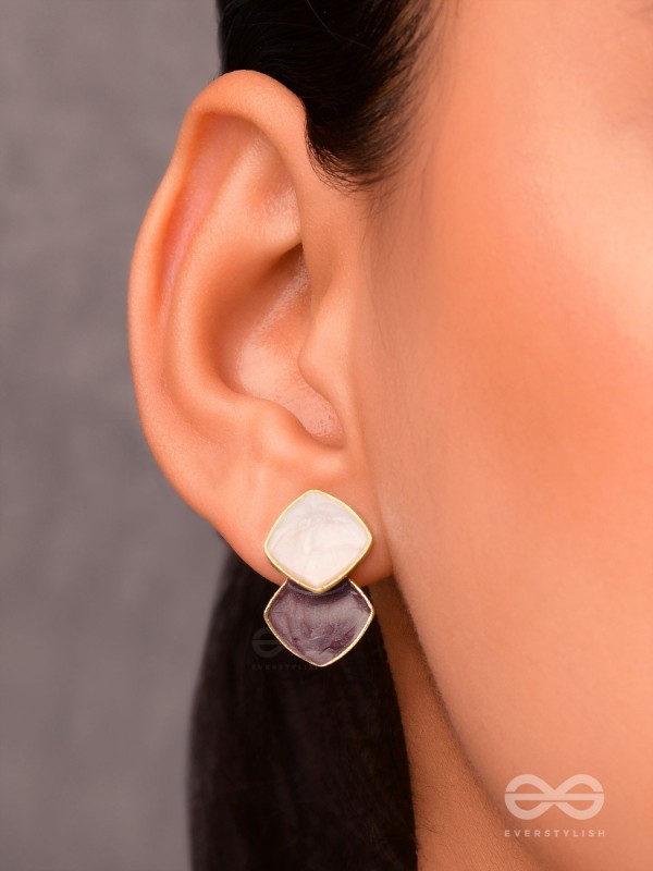 A Classy Delight - Statement Enamelled Earrings