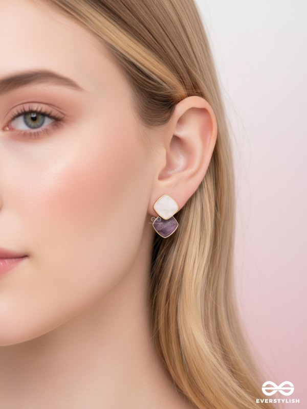 A Classy Delight - Statement Enamelled Earrings