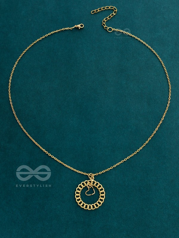 My Locked Up Heart - Golden Statement Neckpiece With Anti-Tarnish Coating 