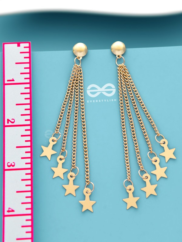 Shimmer like a Star - Statement Golden Danglers