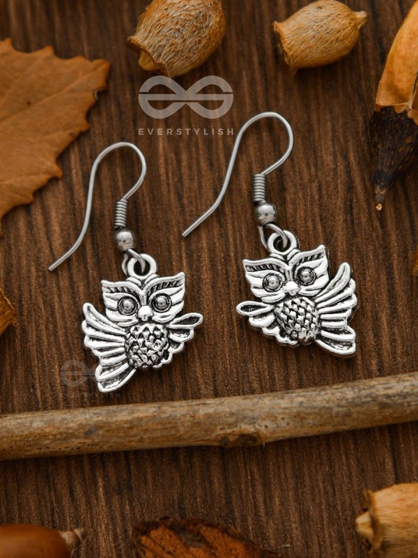 The Little Flying Owls - Tiny Trinket Earrings