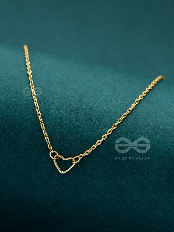 The Little Dainty Heart - Golden Neckpiece With Anti-Tarnish Coating