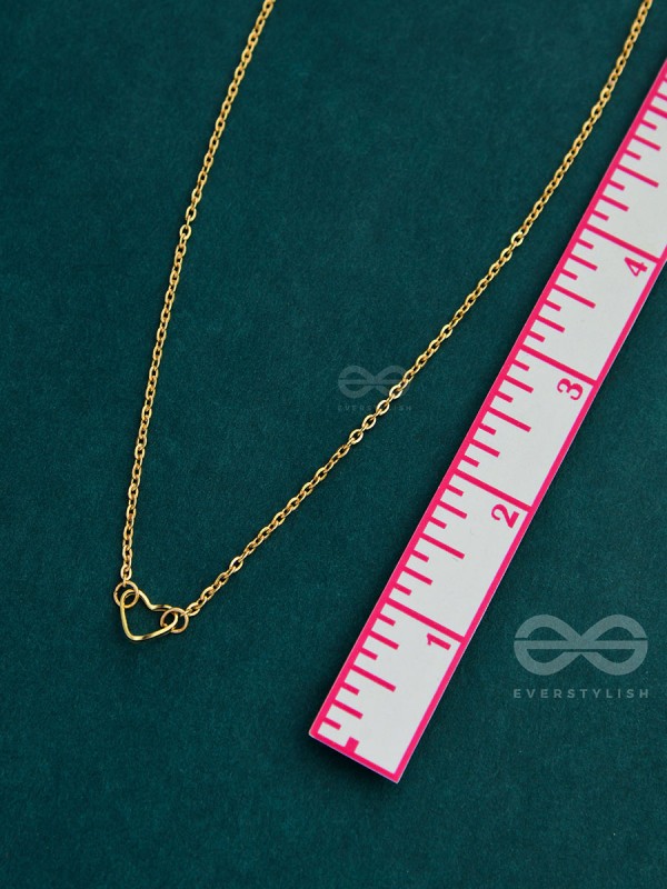 The Little Dainty Heart - Golden Neckpiece With Anti-Tarnish Coating