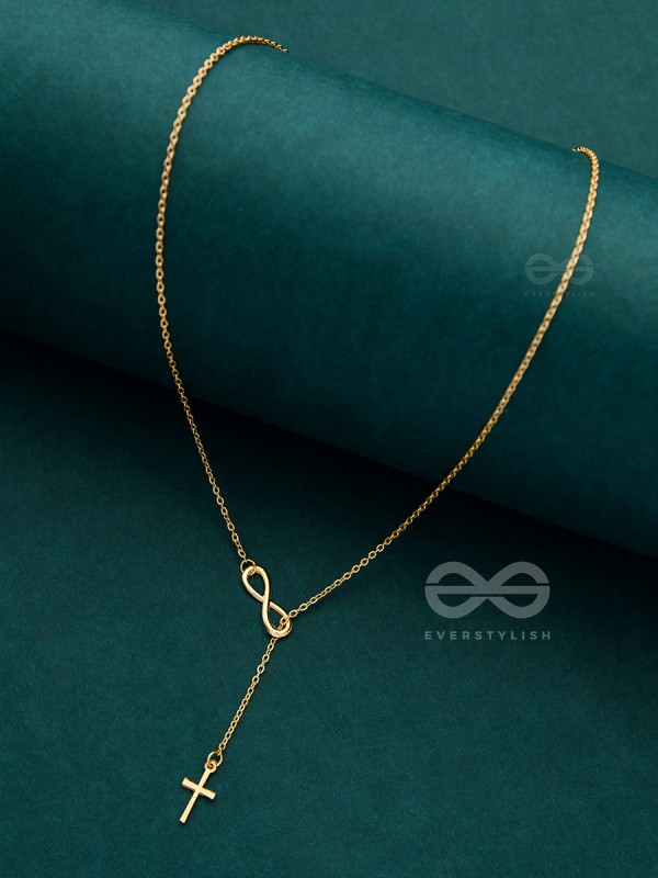 The Infinite Grace - Golden Statement Neckpiece With Anti-Tarnish Coating