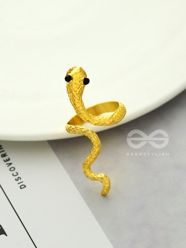 The Golden Serpent - Adjustable ring