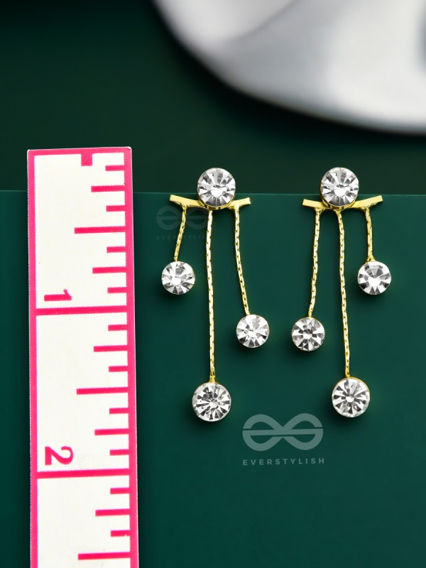 The Crystal Constellation - Statement Golden Earrings