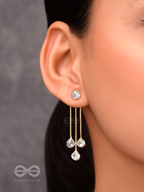 The Crystal Constellation - Statement Golden Earrings