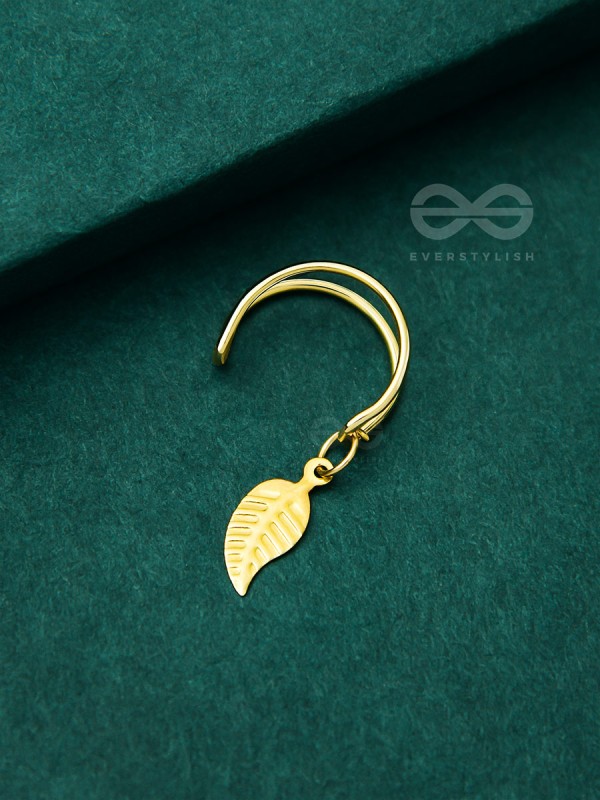 The Last Leaf - Golden Casual Earcuff (One Ear)