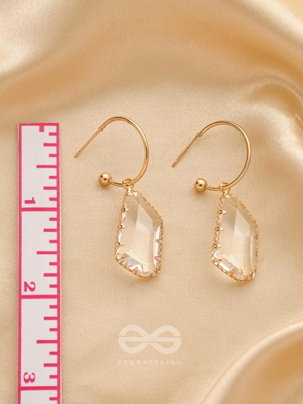 The Aqua Chique - Golden Statement Earrings