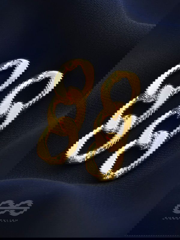 I'm a Badass - Golden Chain Link Earrings