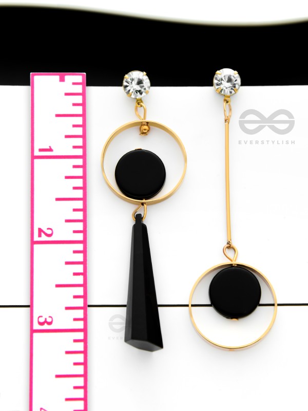 The Upside-Down Glam - Statement Golden Earrings