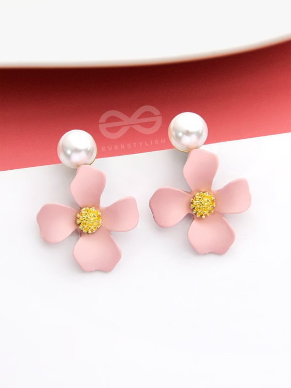 The Floral Pearl stunners - Statement Earrings
