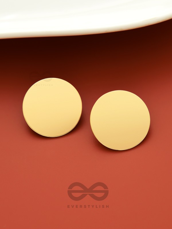 Mirror Reflection - Casual Golden Studs