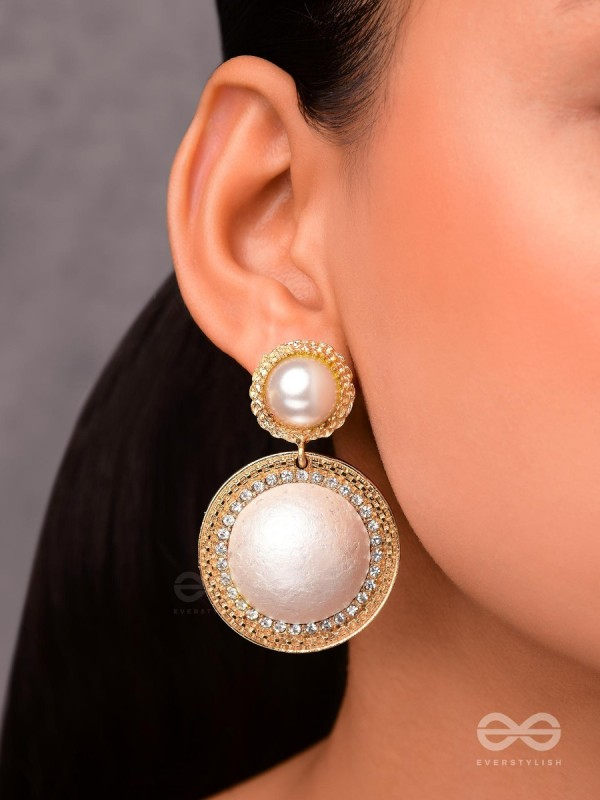 Pearls of Poignance - Statement Golden Earrings