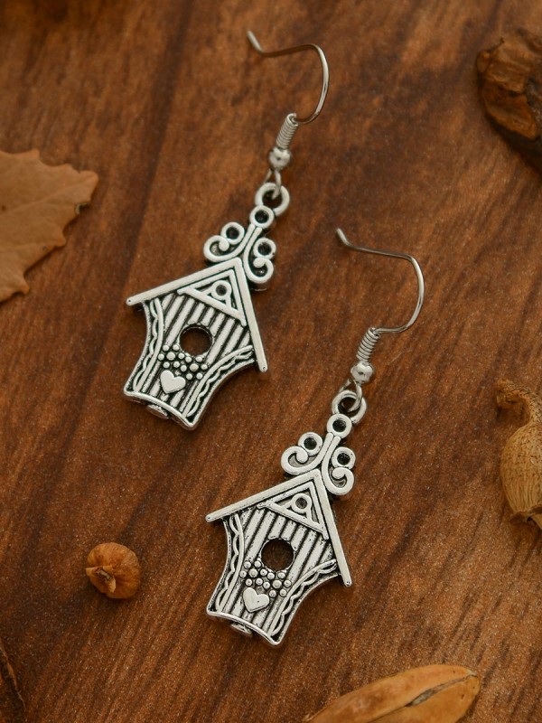 Free Bird's Bird House - Tiny Trinket Earrings
