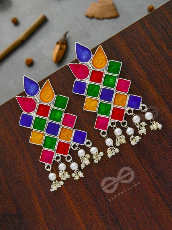 Festivities on My Ears - Statement Colourpop Enamelled Earrings
