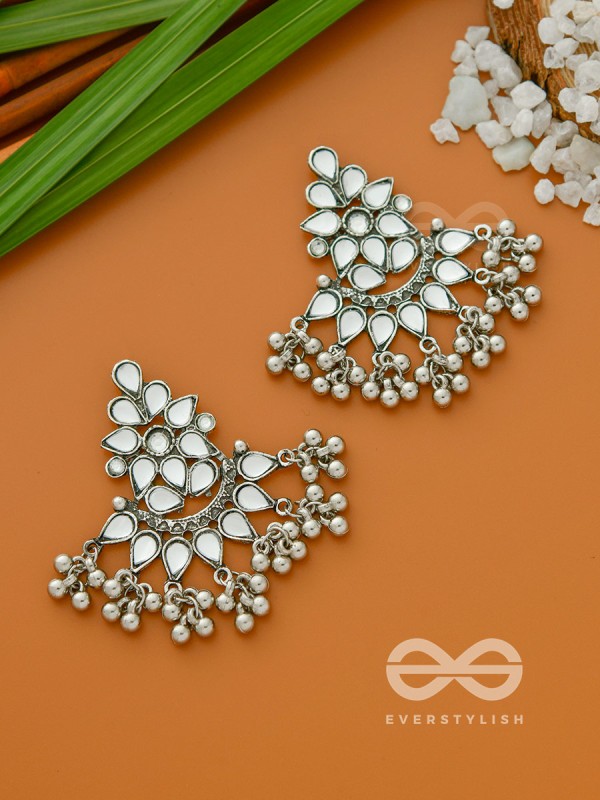 Melange of Mystery- Oxidised Embellished Earrings