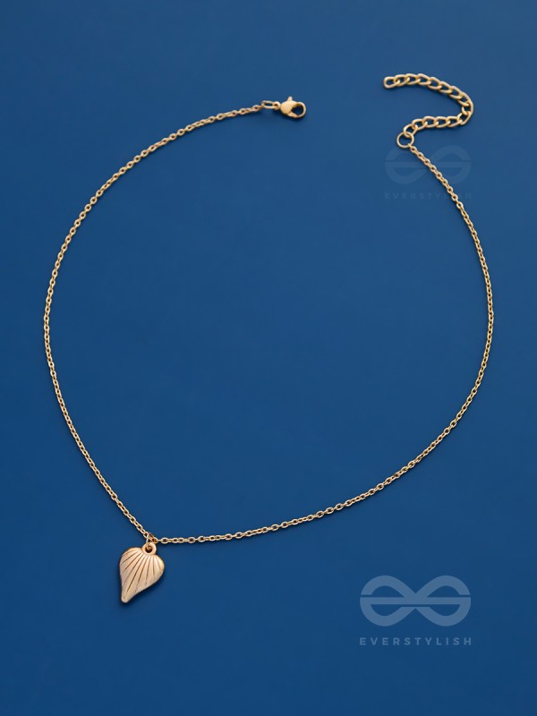 Heart Of Sea- Intricate Golden Neckpiece With Anti-Tarnish Coating 