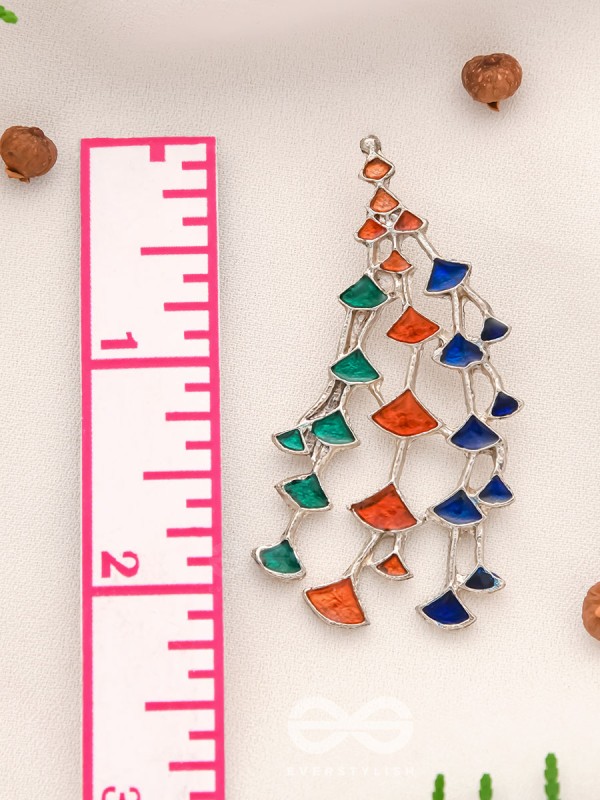 The Vibrant Vines- Oxidised Enamelled Earrings