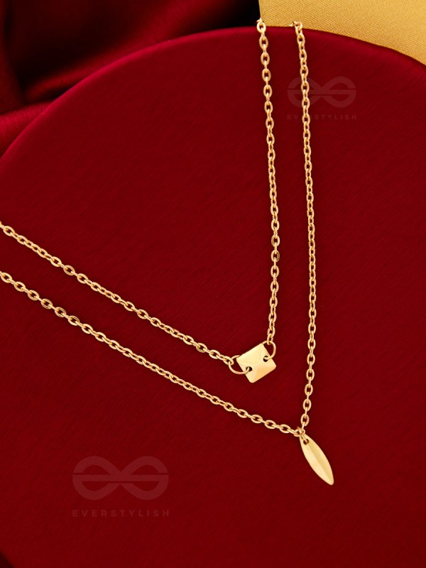 The Geometrical Charm- Statement Multiayered Neckpiece With Anti-Tarnish Coating 