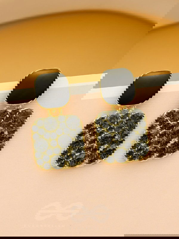 The Ebony Mystique- Stunning Embellished Earrings