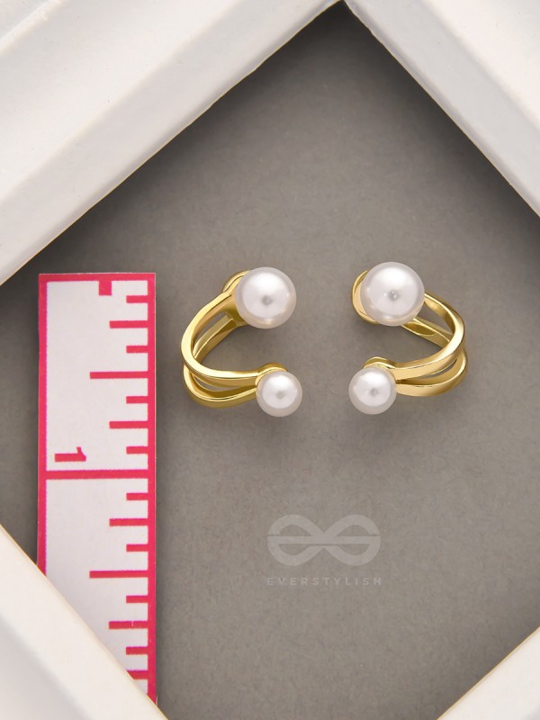 The Pearly Smile- Golden Pearl Earrings
