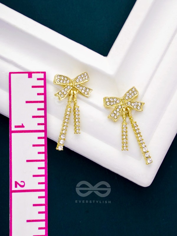 The Rockstar- Golden Rhinestones Earrings