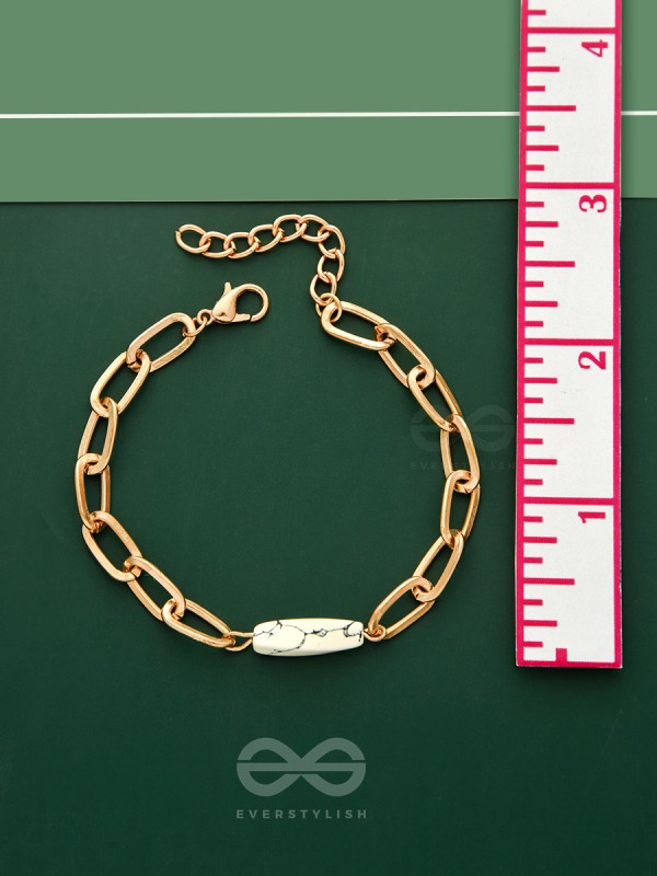 The Chain Reaction- Golden Stone Bracelet