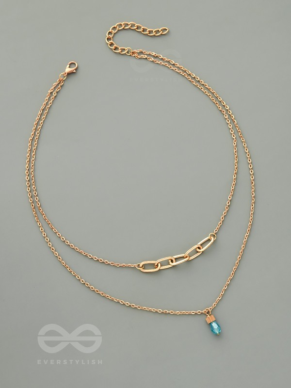 Drop-Dead Dazzling- Golden Layered Necklace
