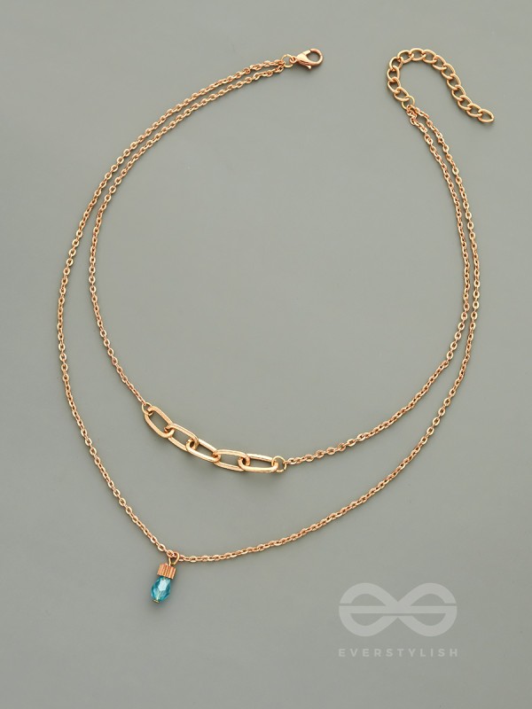 Drop-Dead Dazzling- Golden Layered Necklace