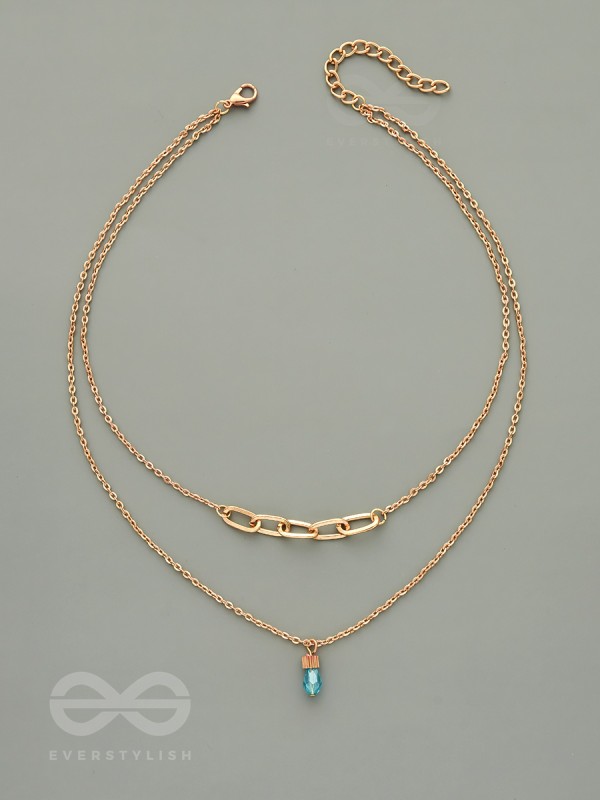 Drop-Dead Dazzling- Golden Layered Necklace