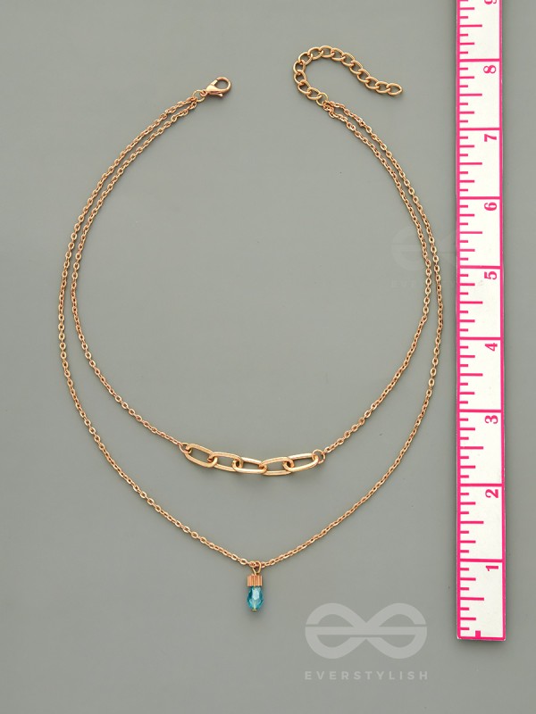 Drop-Dead Dazzling- Golden Layered Necklace