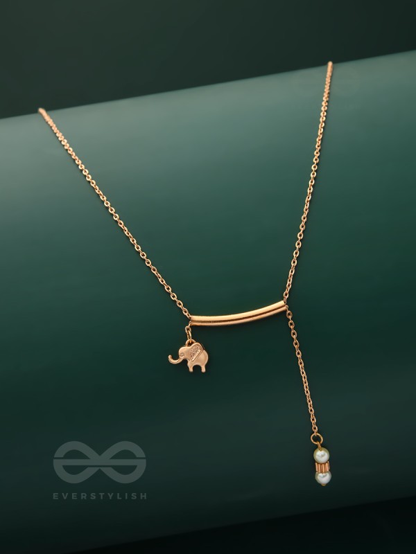 The Ivory Dreamcatcher- Golden Bead Necklace With Anti-Tarnish Coating 