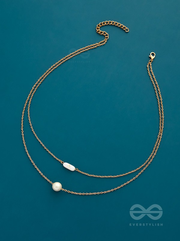 The Classic Romance- Golden Layered Necklace With Anti-Tarnish Coating