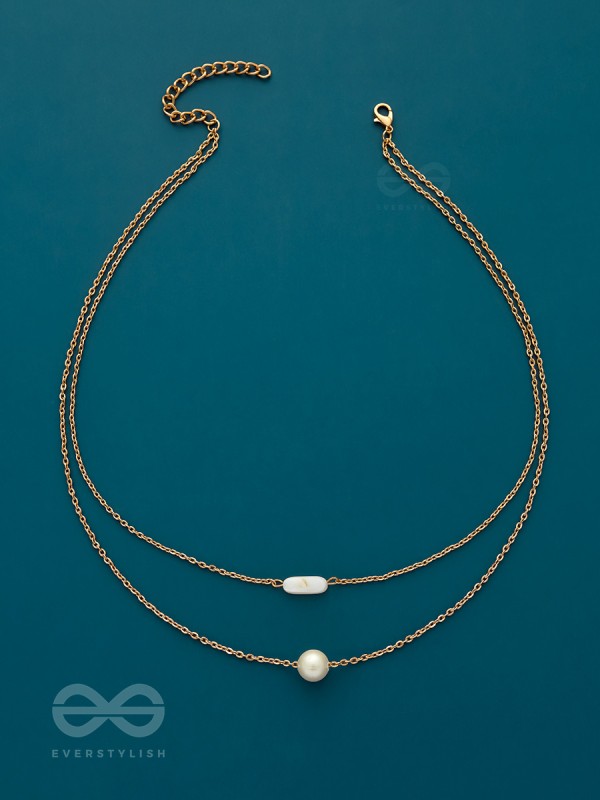 The Classic Romance- Golden Layered Necklace With Anti-Tarnish Coating