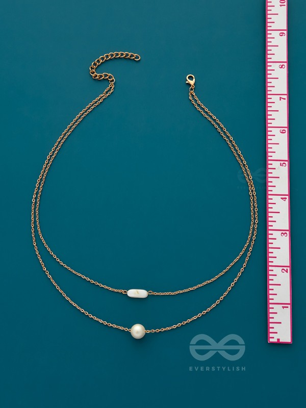 The Classic Romance- Golden Layered Necklace With Anti-Tarnish Coating